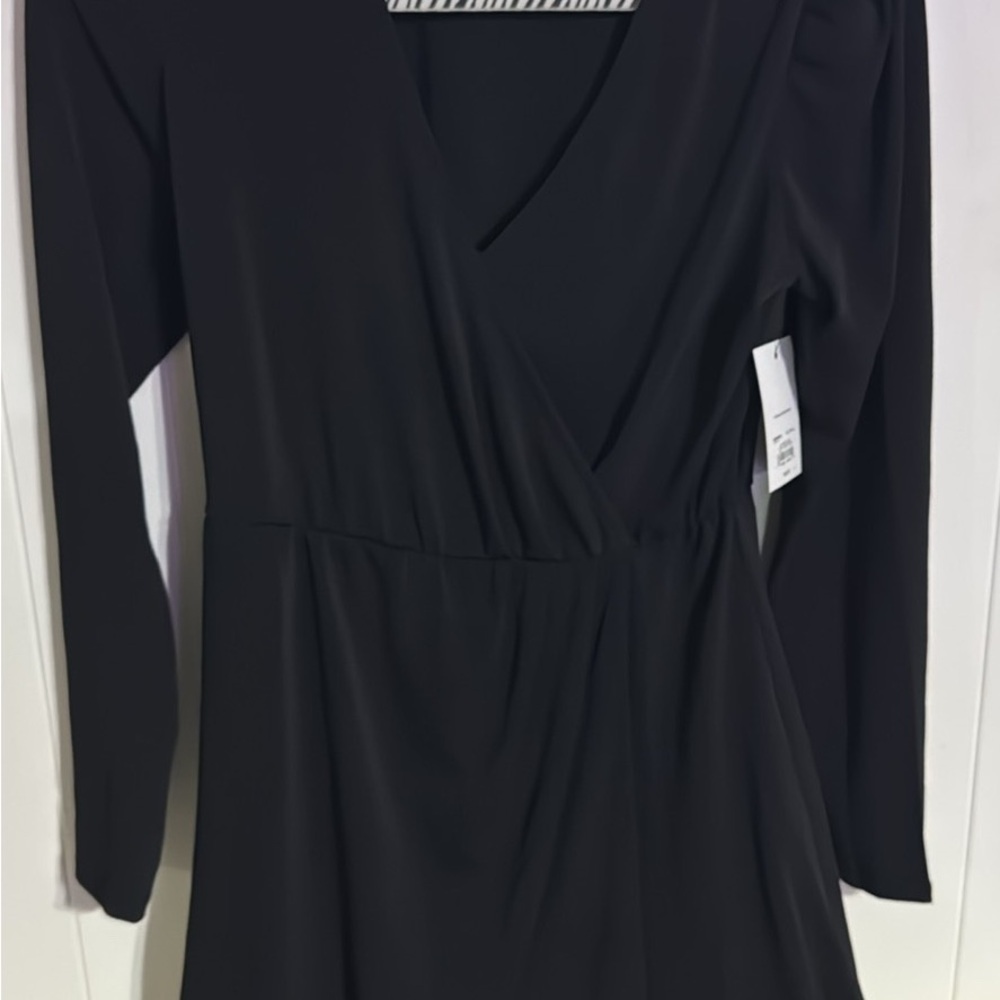 Elegant Black Wrap Dress